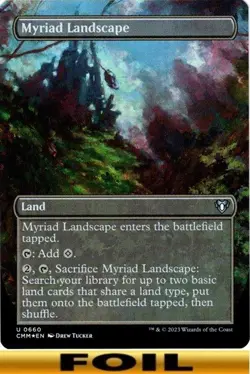 Myriad Landscape ** FOIL BORDERLESS #660 ** Commander Masters - CUC NM MTG - Image 1