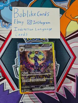Pokemon TCG Indonesia Umbreon EX SAR 217/187 SV8a NM - Image 1