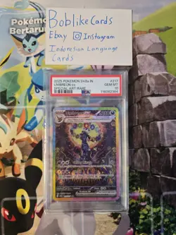Pokemon TCG Indonesia Umbreon EX SAR PSA 10 SV8a 217/187 GEM MINT - Image 1
