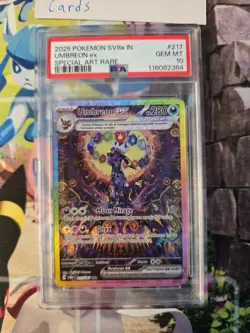 Pokemon TCG Indonesia Umbreon EX SAR PSA 10 SV8a 217/187 GEM MINT - Image 2