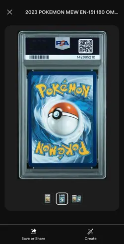 2023 Pokemon Omanyte 180/165 Scarlet & Violet 151 Holo PSA 8 NM-MT Full Art - Image 2