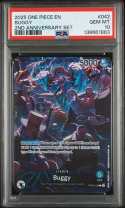 Buggy OP09-042 - One Piece 2nd Anniversary English Version - PSA 10 - Image 1