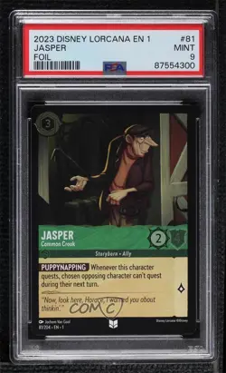 2023 Disney Lorcana The First Chapter 1 Foil Jasper - Common Crook PSA 9 MINT - Image 1