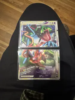 Pokemon Rayquaza and Deoxys Legend Card Top and Bottom - Image 3