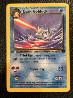 Pokemon Card - Dark Golduck Team Rocket 37/82 Uncommon 1st Edition - Image 1