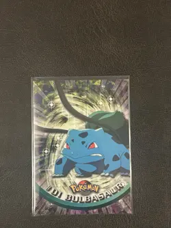 #01 Bulbasaur Pokemon TV Top Animation Series 1 Card Vintage - Image 1