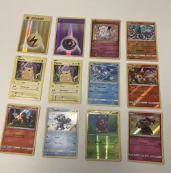 Pokemon Cards Lot of 12 2014-2019 w/ 10 Holographic Cards, 2 2016 Pikachu - Image 1