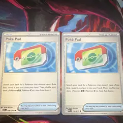 Pokemon TCG Poke Pad Trainer Item Cards 198/217 Set 2026 Lot of 2 English - Image 1