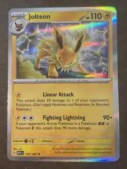 Jolteon 135/165 Holo S&V Scarlet & Violet 151 Pokemon TCG NM - Image 1