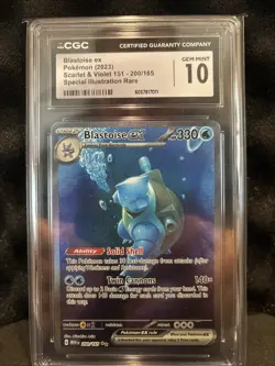 Pokemon Blastoise Ex #200/165 SIR/Scarlet & Violet 151/ CGC Gem Mint 10 🔥🔥 - Image 1