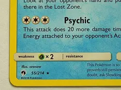 Slowking 55/214 Sun & Moon Lost Thunder Pokemon - Image 4
