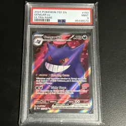 2024 POKEMON TEF EN-TEMPORAL FORCES ULTRA RARE #193 GENGAR EX PSA 9 - Image 1