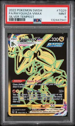 2022 Pokemon Rayquaza Vmax #TG29/TG30 Silver Tempest PSA 9 - Image 1