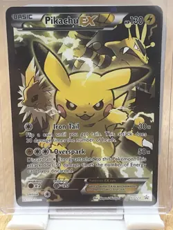 Pikachu EX XY124 Black Star Promo Full Art | Pokemon TCG | Moderately Played - Image 1