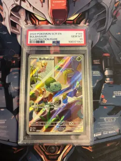 Pokemon Bulbasaur 143/142 Sv07 Stellar Crown 143 Illustration Rare GEM MT PSA 10 - Image 1