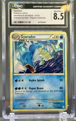 2010 Pokemon Heartgold Soulsilver CGC 8.5 Gyarados VERY RARE Cracked Ice Holo #4 - Image 1