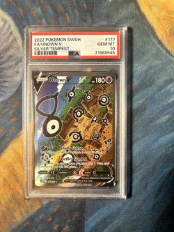 Pokemon TCG - Unown V 177/195 Alternate Alt Art Silver Tempest PSA 10 - Image 1