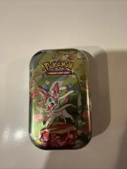 Pokemon TCG Scarlet & Violet Prismatic Evolutions Mini Tin Sealed Sylveon New - Image 1