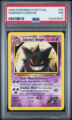 2000 POKEMON GYM CHALLENGE #29 SABRINA'S GENGAR PSA 7 - Image 1