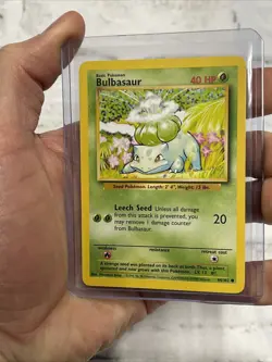 Pokemon Bulbasaur 44/102 Base Set Unlimited NM Common Vintage Vtg Pokemon TCG - Image 2