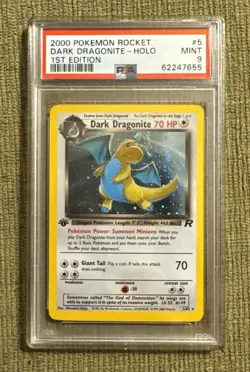 2000 POKEMON ROCKET 1ST EDITION DARK DRAGONITE - HOLO PSA 9 - Image 1