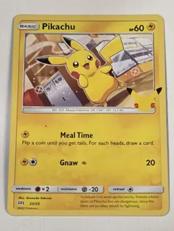 PIKACHU #25/25 25TH ANNIVERSARY MCDONALD'S PROMO 2021 POKEMON NM - Image 1