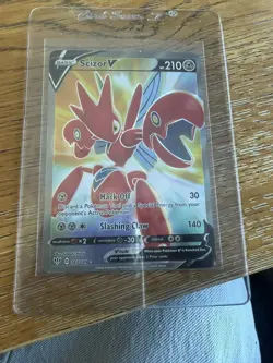 Scizor V (Full Art) Ultra Rare SWSH03: Darkness Ablaze 183/189 Metal Pokemon Ca - Image 1