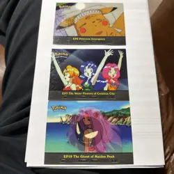 Lot Of 3 Pokemon Topps TV Animation Edition EP2 EP7 EP19 - Image 1
