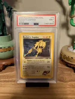 Pokemon 2000 Gym Challenge Holo Rockets Zapdos #15 Mint PSA 9 - Image 1