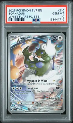Tornadus - 2025 Pokemon Pokemon Center Black Star Promo #210 PSA 10 - Image 1