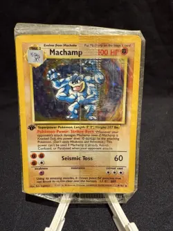 Machamp 1st Edition Holo 8/102 Base Set Sealed LP - Image 1
