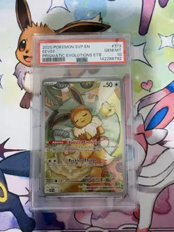2025 POKEMON PRISMATIC EVOLUTIONS ETB PROMO SVP #173 EEVEE PSA 10 - Image 4