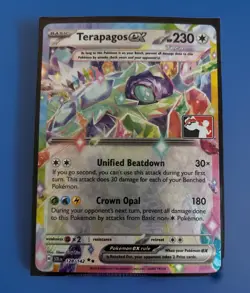 Pokemon TCG - Terapagos ex 128/142 Stamped Promo - Prize Pack Series 7 - NM - Image 1
