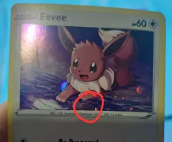 Pokemon Eevee Foil Holo Black Star Promo TCG SWSH127 SWIRL &Holo Bleed - LP - Image 3