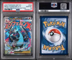 2025 POKEMON MEP MEGA CHARIZARD X ex BLACK STAR PROMO #023 - PSA 10 GEM MINT - Image 3