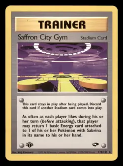 Lightly Played Saffron City Gym 122/132 1st Edition Gym Challenge Uncommon - Image 1