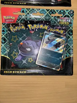 Pokemon Scarlet & Violet Paldean Fates Shiny Maschiff Tech Sticker Collection - Image 1