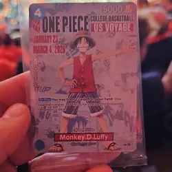 Bandai Monkey.D.Luffy P-055 One Piece CCG US Voyage Promo Character Card - Image 1
