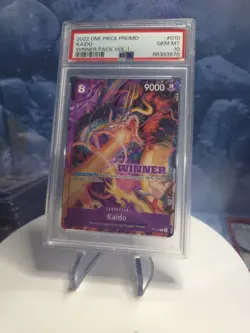 PSA 10 Kaido P 010 Tournament WINNER Promo One Piece Card Game English - Image 1
