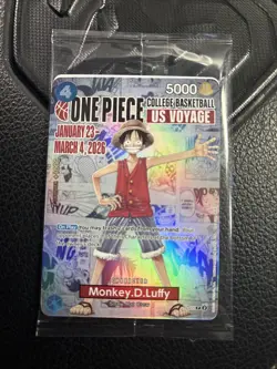 Monkey D Luffy (College Basketball US Voyage) One Piece Promotion Card Sealed - Image 1