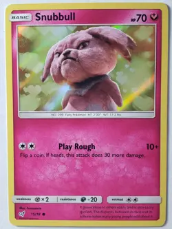 HOLO Snubbull 15/18 LP - Detective Pikachu Pokemon Card - $2 Combined Shipping - Image 1
