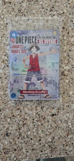Bandai One Piece CCG Monkey.D.Luffy US Voyage P-055 Counter +1000 Promo Card - Image 1
