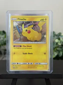 Pokemon Pikachu TCG Sun & Moon Black Star Promo Card SM157 Holo - Image 1