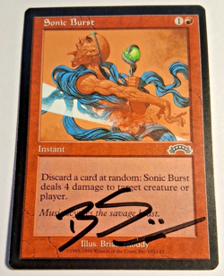 Sonic Burst Exodus MTG Signed by rk post Autographed Magic Card LP - Image 1