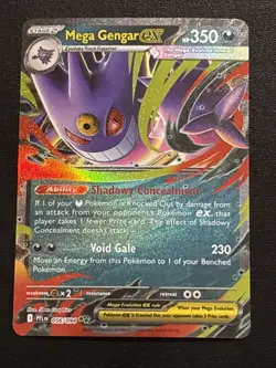Mega Gengar ex 056/094 Double Rare Phantasmal Flames Pokemon TCG Card – NM - Image 1