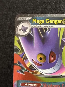 Mega Gengar ex 056/094 Double Rare Phantasmal Flames Pokemon TCG Card – NM - Image 2
