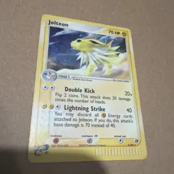Jolteon 6/100 Holo Rare Sandstorm Pokemon Card TCG 2003 - Image 1