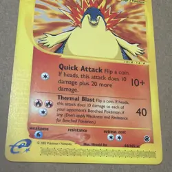 Pokemon TCG Typhlosion 64/165 Expedition Base Set Non-Holo Rare 2002 - Image 3