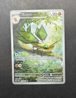 Pokemon TCG Surging Sparks Vibrava Illustration Rare Card 206/191 - Image 3