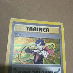 Pokemon TCG Koga Gym Challenge Trainer Holo Card 19/132 damaged - Image 2